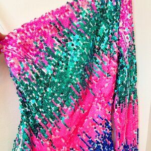 Banjul Sequin Dress One Shoulder